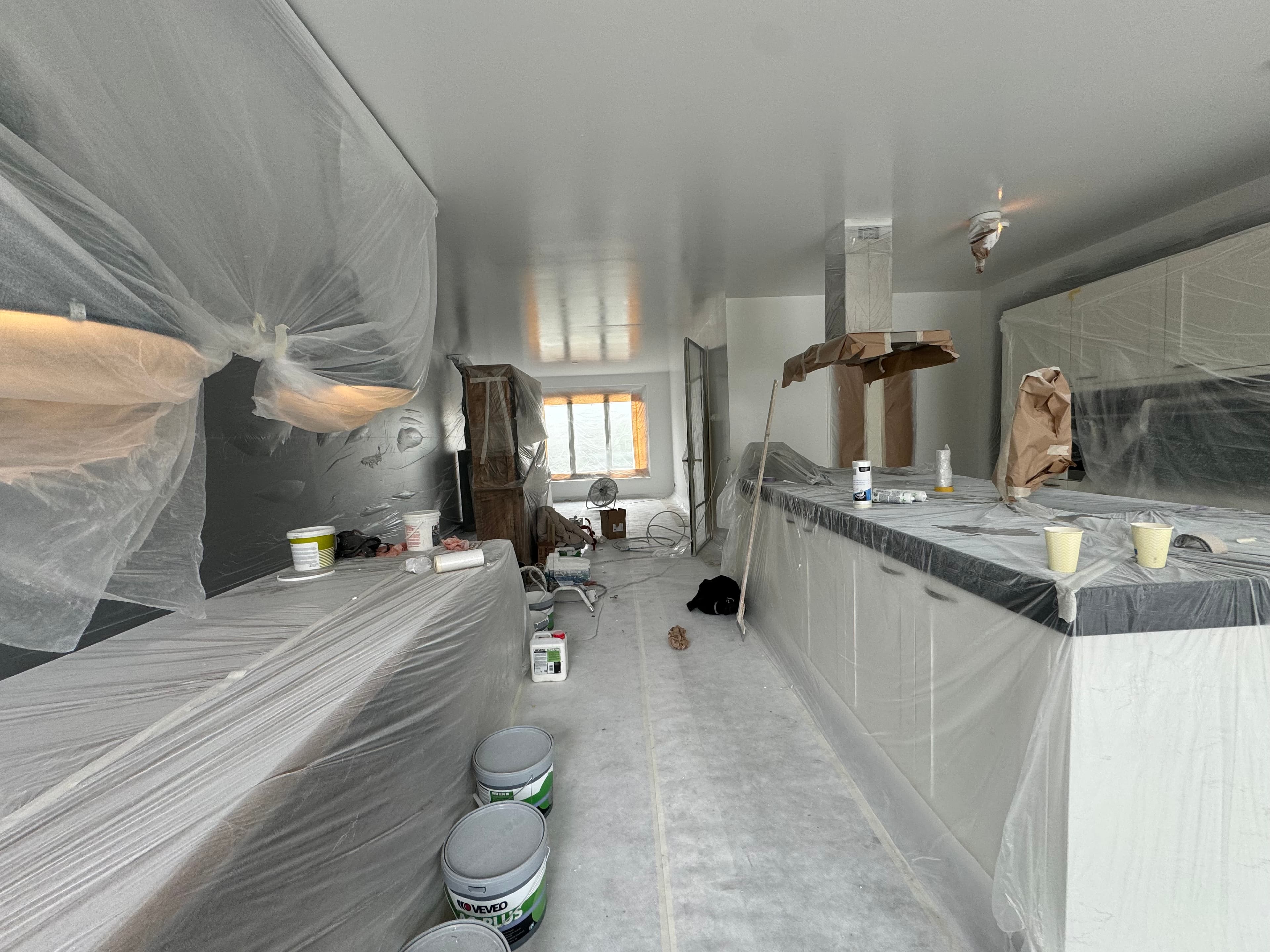 Woonkamer laten spuiten